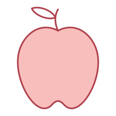 elma meyve ikonu vektör illüstrasyon grafik tasarımı