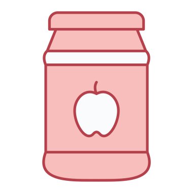 Yiyecek ve içecek vektör illüstrasyonlu kavanoz