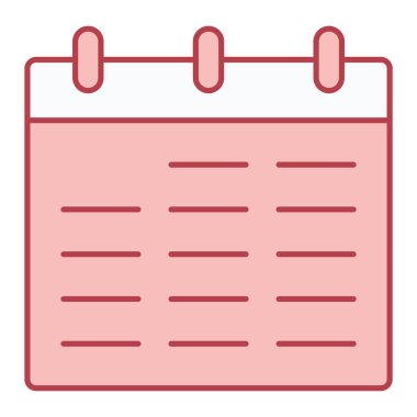 Takvim simgesi vektör illüstrasyonu