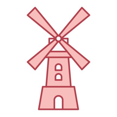 Yel değirmeni ikonu. vektör illüstrasyonu