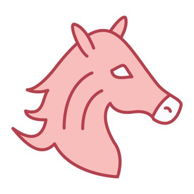 At kafası ikonu. beyaz arkaplanda izole edilmiş tilki vektör illüstrasyonu çizgi filmi