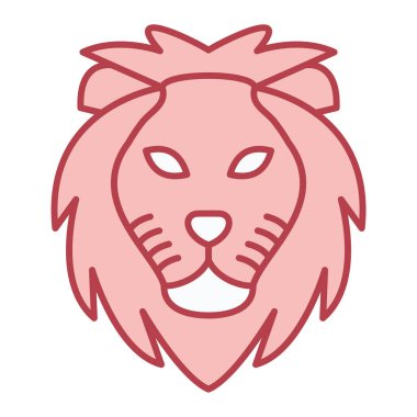 Aslan başı logo vektör illüstrasyon tasarımı