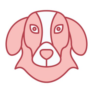 Köpek. Web simgesi basit illüstrasyon