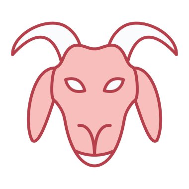 Tatlı keçi kafasının vektör çizimi