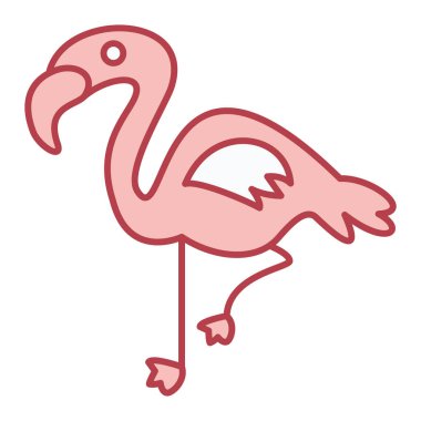 flamingo simge vektör illüstrasyonu