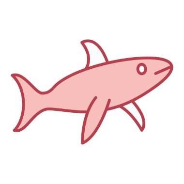 balık simgesi vektör illüstrasyonu