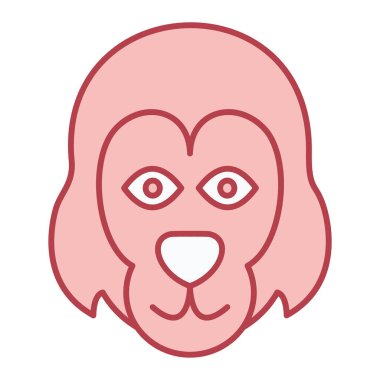 Aslan. Web simgesi vektör illüstrasyonu