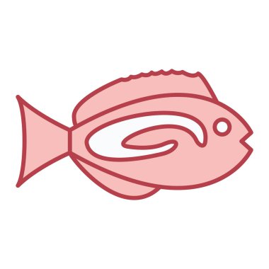 balık simgesi vektör illüstrasyonu