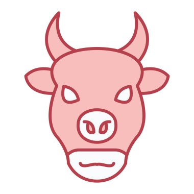 inek başlığı ikon vektör çizimi tasarımı