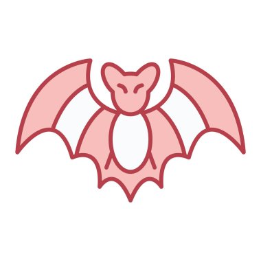 Cadılar bayramı yarasa çizgisi ikon vektör illüstrasyon tasarımı