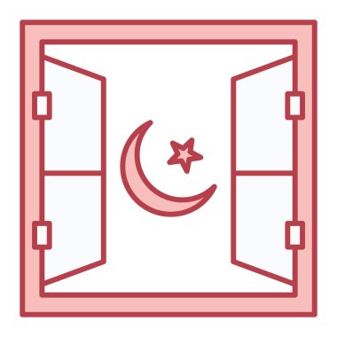 Beyaz arkaplanda izole edilmiş ana hatlı kapı simgesi. ev sembolü çizimi.