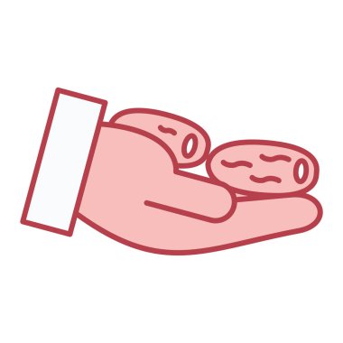 Para vektör illüstrasyonuyla el ele tutuşma