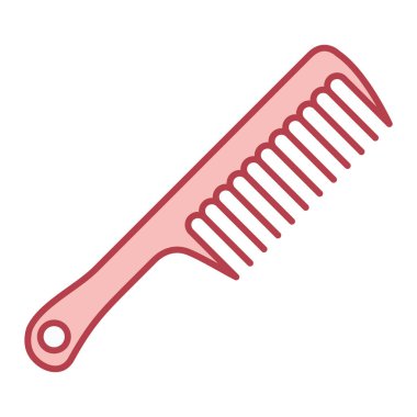 tarak simgesi. beyaz arkaplanda berber vektör çizimi