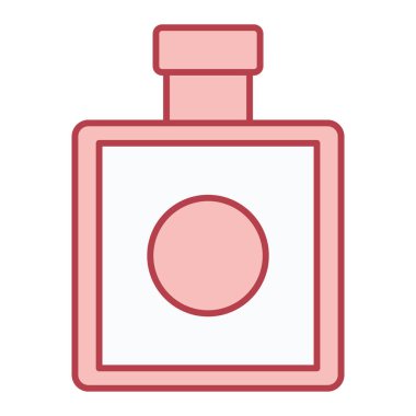 Parfüm şişesi ikonu. Web için losyon vektör simgelerinin özet çizimi