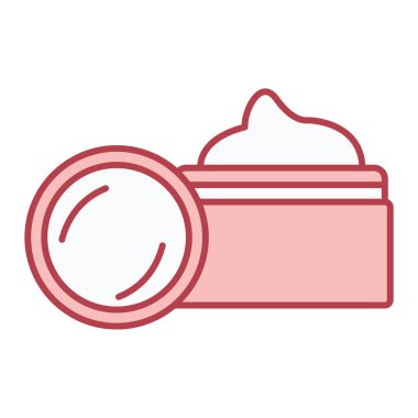 Kremalı kavanoz ve büyüteç vektör çizimi