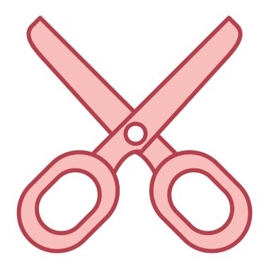 Makas simgesi. Web için makas vektör simgelerinin özet çizimi