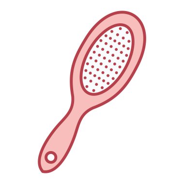 Saç tarağı ikonu. beyaz arkaplanda izole edilmiş web tasarımı için berber vektör sembolü unsurları çizgi filmi