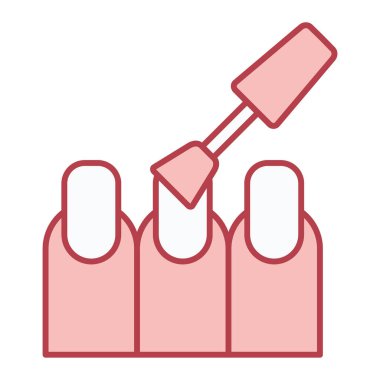 Tırnak cilası ikon vektör illüstrasyonu