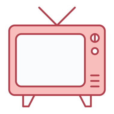 Televizyon. Web simgesi basit illüstrasyon