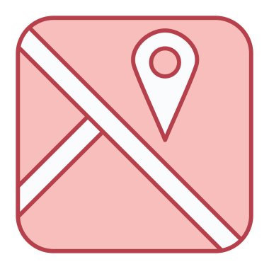 harita pin ikonu vektör illüstrasyonu