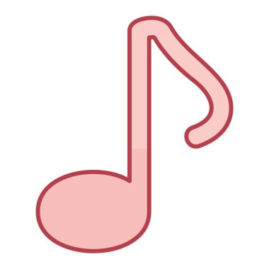 müzik notası ikon vektör illüstrasyonu