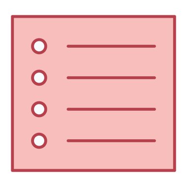 Liste. Web simgesi basit illüstrasyon