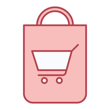 Alışveriş arabası ikon vektör illüstrasyonu