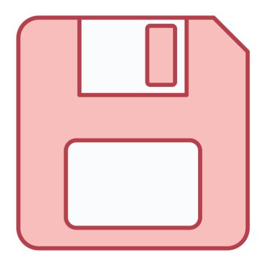 Disket disk simgesi vektör illüstrasyonu