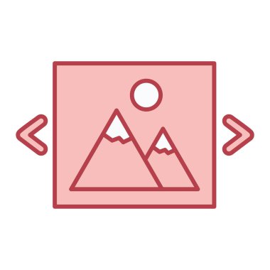 Bir dağ simgesinin vektör çizimi