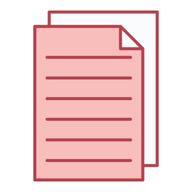 Belge. Web simgesi basit illüstrasyon