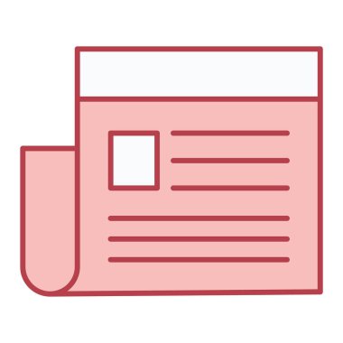 Belge. Web simgesi basit illüstrasyon