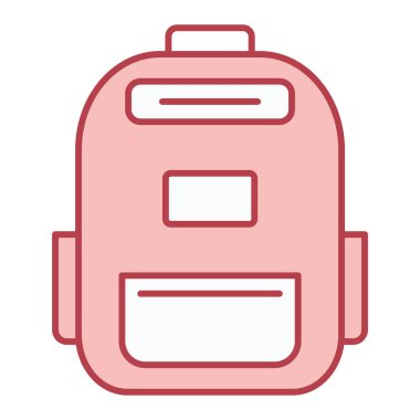 Sırt çantası. Web simgesi basit illüstrasyon