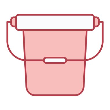 Bir kova simgesinin vektör illüstrasyonu