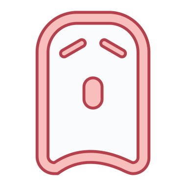 Kırmızı ve beyaz çizgi simgesinin vektör çizimi