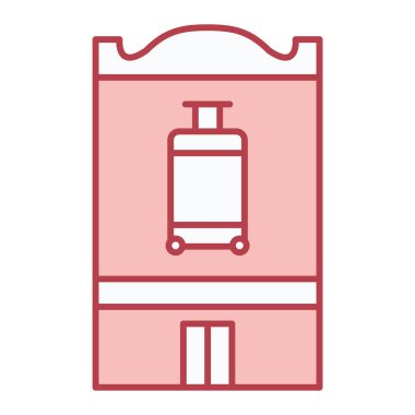 seyahat bagaj ikonu vektör illüstrasyonu