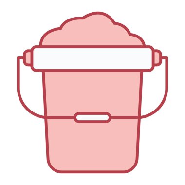 Boya fırçalı kova ve doldurma biçim simgesi tasarımı, vektör illüstrasyonu 10 eps grafik