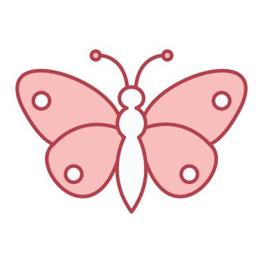 Kelebek simgesi vektör illüstrasyonu