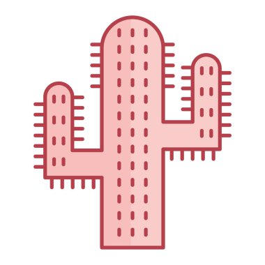 Kaktüs Simgesi Moda Tarzı İzole Arkaplan