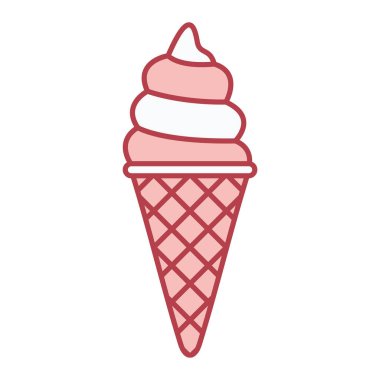 dondurma koni simgesi vektör çizimi tasarımı