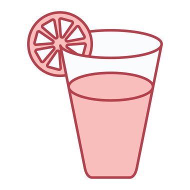 bir bardak meyve suyu vektörü çizimi