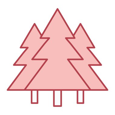 Noel ağaçları vektör illüstrasyon tasarımı