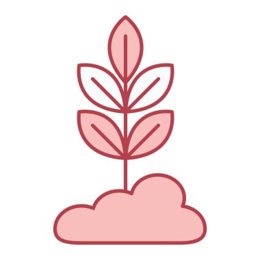 bitki vektör illüstrasyon tasarımı bırakır