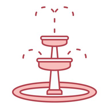 Çeşmenin karikatür simgesinin vektör çizimi 