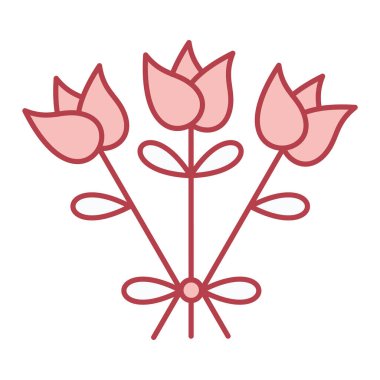 Çiçekler ve yapraklar vektör illüstrasyon tasarımı