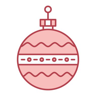 Noel topu ikonu vektör illüstrasyonu