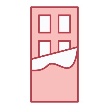 Bina. Web simgesi basit illüstrasyon