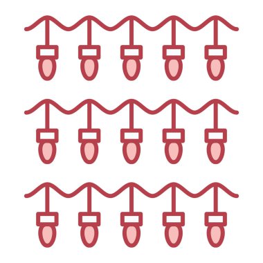 Noel çelengi ikonu vektör illüstrasyonu