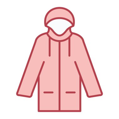 kış ceketi ikonu vektör illüstrasyonu