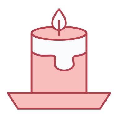 Mum simgesi. Web için mum vektör simgelerinin özet çizimi