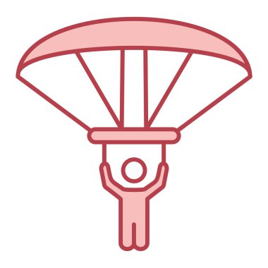 Paraşüt. Web simgesi basit tasarım